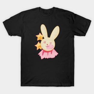 Oshi no Ko Ai Hoshino Textured Cute Bunny Star Ribbon Design T-Shirt